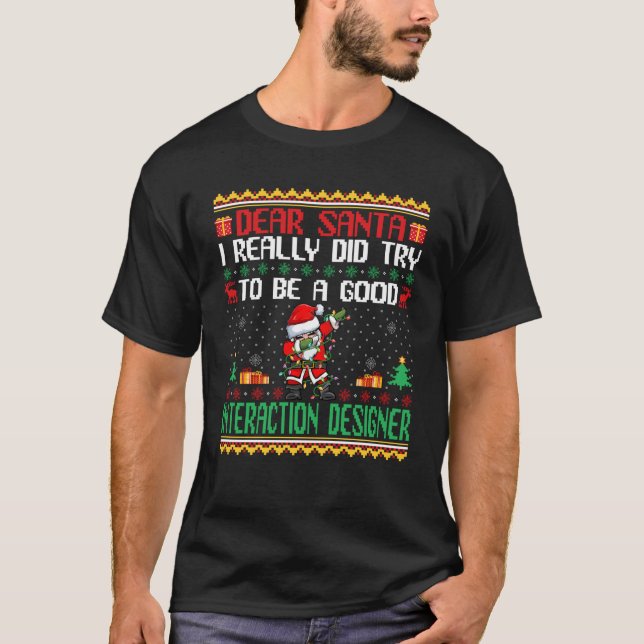 Der Weihnachtsmann soll ein guter Interaction-Desi T-Shirt (Vorderseite)