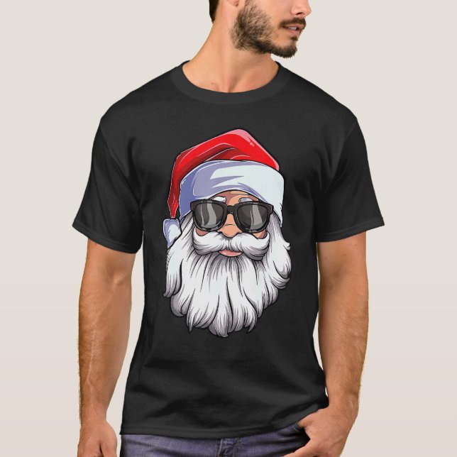 Der Weihnachtsmann steht mit Hat Beard Christm vor T-Shirt (Vorderseite)