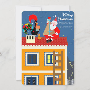 Der Weihnachtsmann trifft auf das portugiesische R Karte