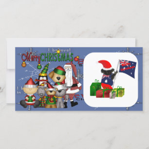 Der Weihnachtsmann und die Bande Feiertagskarte