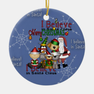 Der Weihnachtsmann und die Bande Keramik Ornament