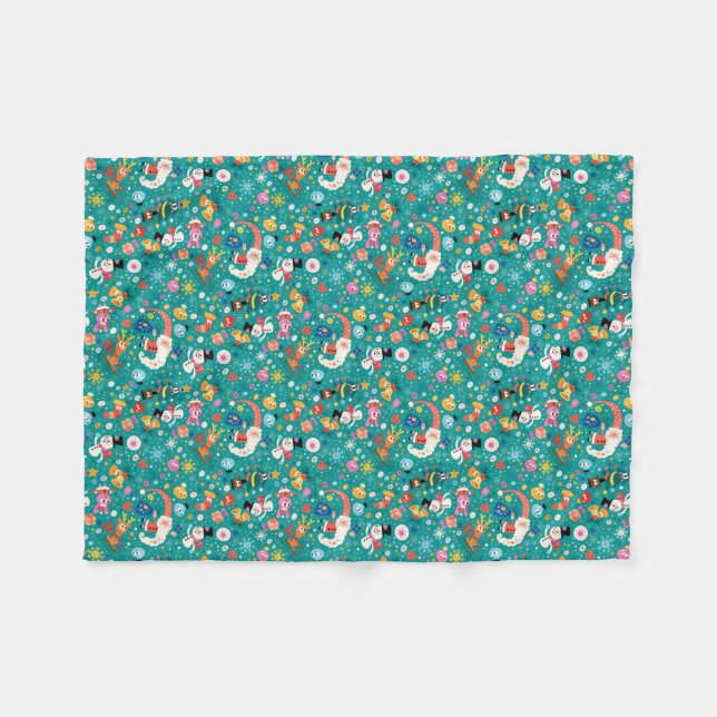 Der Weihnachtsmann und die Freundinnen Muster Fleecedecke (Vorderseite (Horizontal))