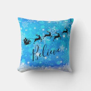 Der Weihnachtsmann und sein fliegender Rentier - G Kissen