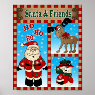Der Weihnachtsmann und seine Winterfreunde Poster