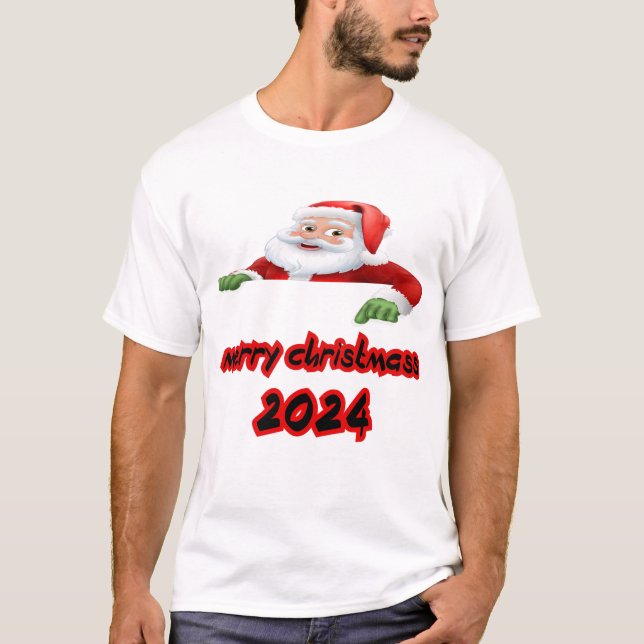 Der Weihnachtsmann wünscht euch allen ein glücklic T-Shirt (Vorderseite)