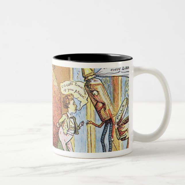 Der Weihnachtspudding Zweifarbige Tasse (Rechts)
