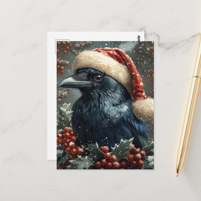 Der Weihnachtsrabe Postkarte (Vorderseite/Rückseite Beispiel)