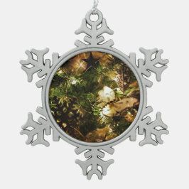 Der Weihnachtsschmetterling Schneeflocken Zinn-Ornament