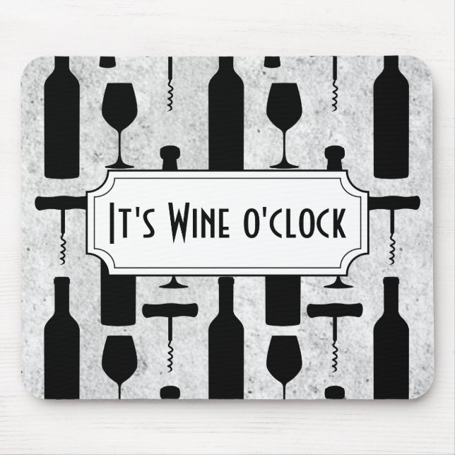 Der Wein O' Clock Mousepad (Vorne)