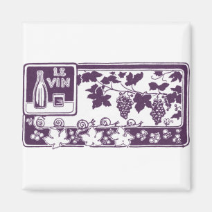 Der Wein, Vintage-Weinetikett Magnet