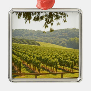 Der Weinberg und ein Tal mit einem Wald - Ornament Aus Metall
