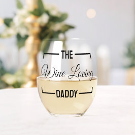 Der weinliebende Vater Vater Vater Vater Vater, de Weinglas Ohne Stiel