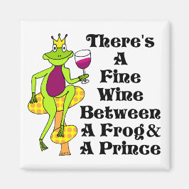 Der WeinPrinz "Fine Wine between Frog & Prince" Magnet