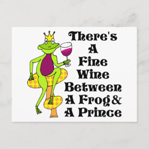 Der WeinPrinz "Fine Wine between Frog & Prince" Postkarte
