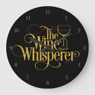 Der WeinWhisperer Große Wanduhr