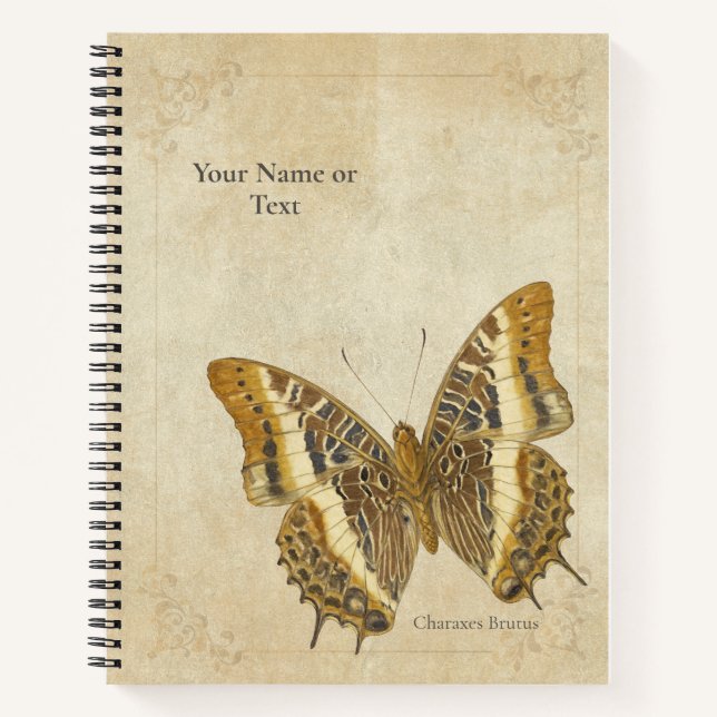 Der Weißbärtige Kaiser (Charaxes Brutus) Notizbuch (Vorderseite)