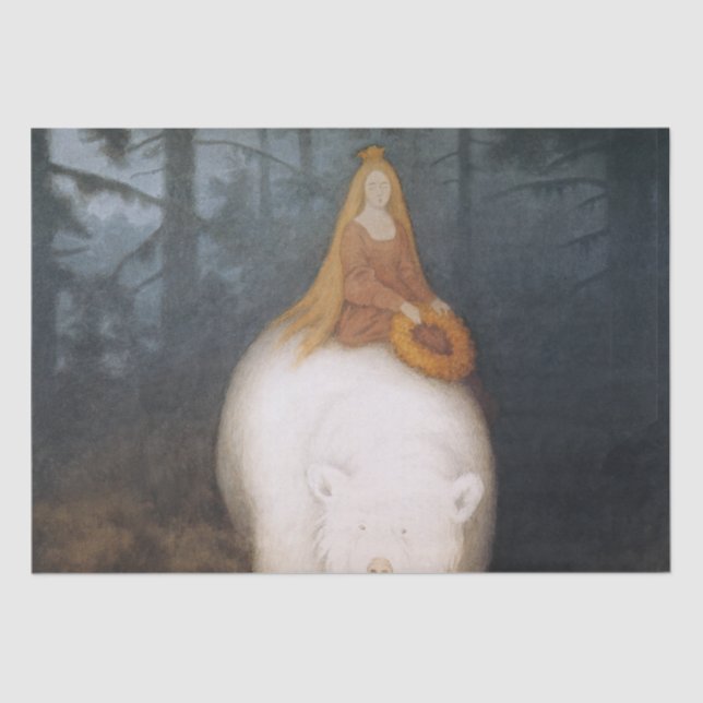 "Der weiße Bär" von Theodor Kittelsen Seidenpapier (Vorderseite)