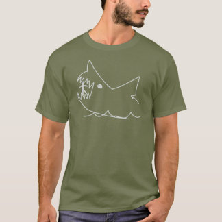 Der weiße Hai Kreidezeichnung T-Shirt