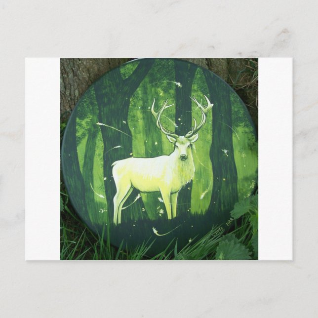Der weiße Hart Postkarte (Vorderseite)