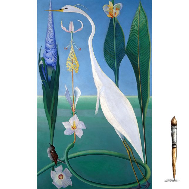 Der weiße Heron von Joseph Stella Seidenpapier (Von Creator hochgeladen)