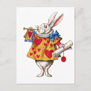 Der weiße Kaninchen aus Alice im Wunderland Postkarte