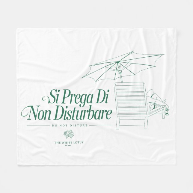 Der weiße Lotus stört nicht Fleecedecke (Vorderseite (Horizontal))