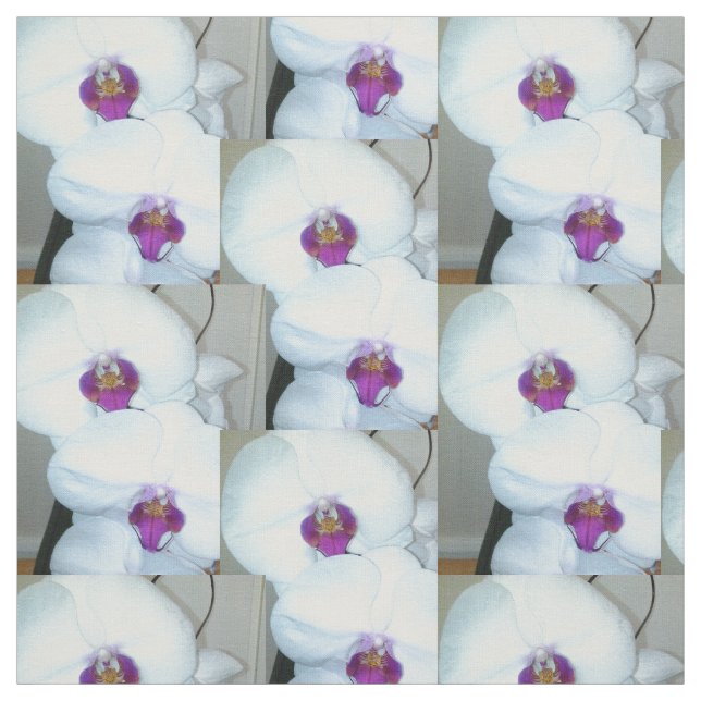DER WEISSE ORCHID-Stoff Stoff (Muster)