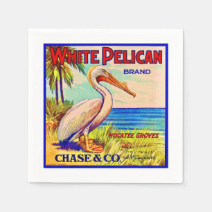 Der weiße Pelikan Serviette