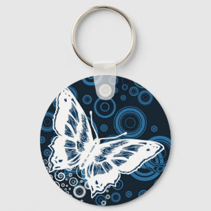 Der weiße Schmetterling Schlüsselanhänger