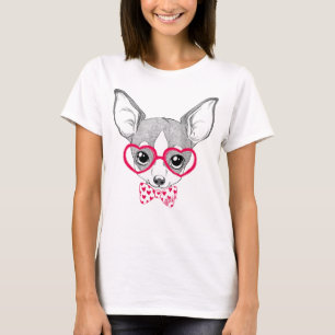 Der weiße T - Shirt der entzückenden Nerdy