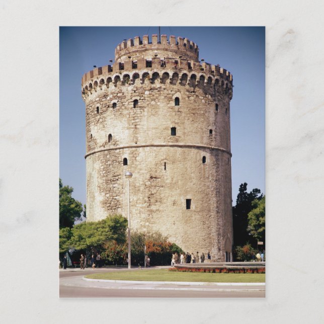 Der weiße Turm, der während der Postkarte (Vorderseite)