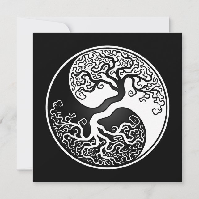 Der weiße und schwarze Baum des Lebens Yin Yang (Vorderseite)