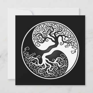 Der weiße und schwarze Baum des Lebens Yin Yang