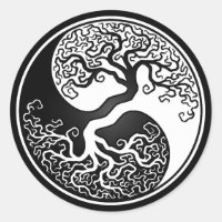 Der weiße und schwarze Baum des Lebens Yin Yang