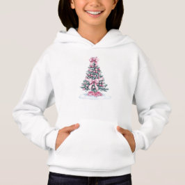 Der weiße Weihnachtsbaum der Kinder Hoodie