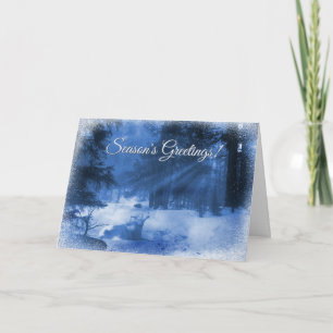 Der weiße Wolf auf den Grüße Karten der Schneesais