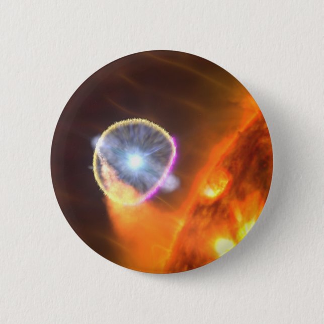 Der weiße Zwergstern in V407 Cygni Button (Vorderseite)