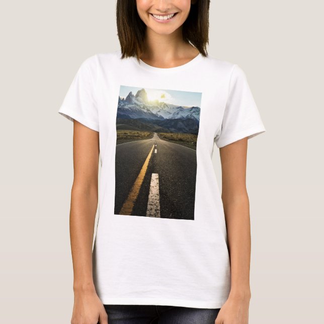 Der weite Weg zu Fitzroy Berg - Ruta 40 T-Shirt (Vorderseite)