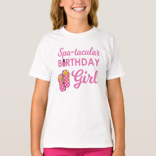 Der Wellness-Center-Geburtstags-Party des Mädchen T-Shirt