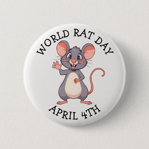 Der Welt-Rattentag ist am 4. April Button