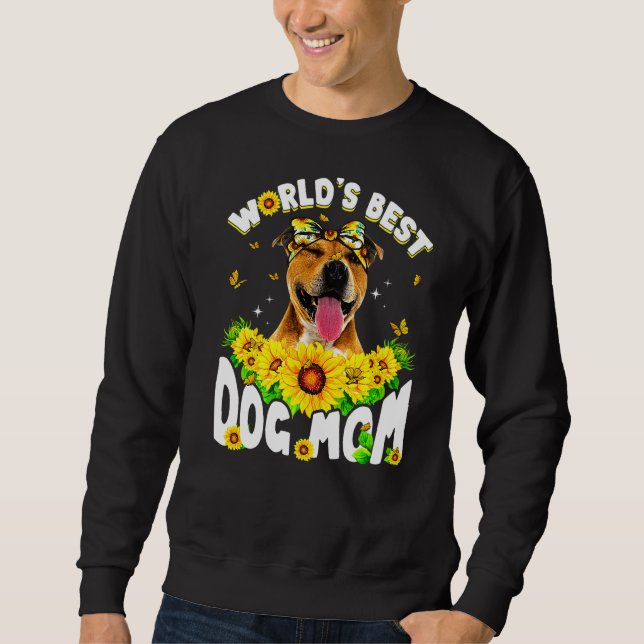 Der Welt-Tag der besten Pitbull-Mama Sweatshirt (Vorderseite)