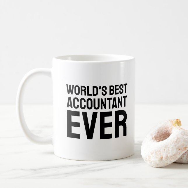 Der weltbeste Buchhalter aller Zeiten | Funny Kaffeetasse (Mit Donut)