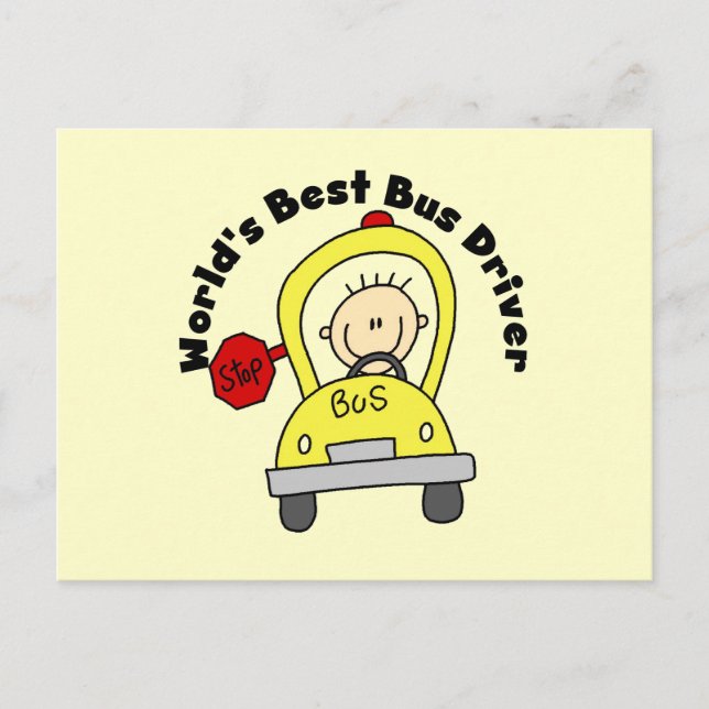 Der weltbeste Busfahrer Postkarte (Vorderseite)