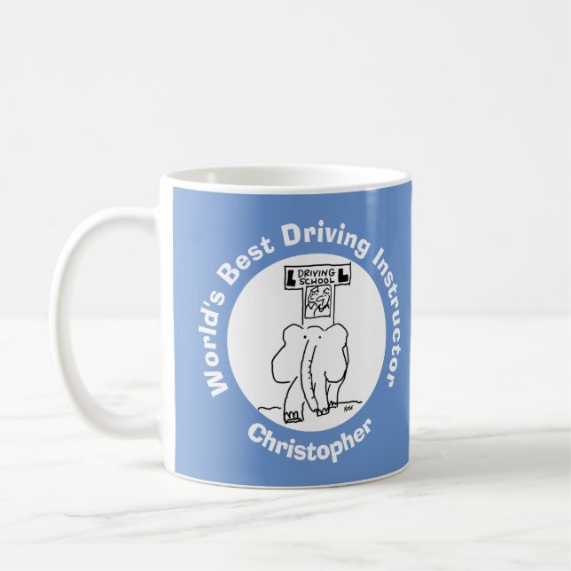 Der weltbeste Cartoon für den Autofahrer Kaffeetasse (Links)