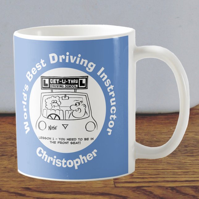 Der weltbeste Cartoon für den Autofahrer Kaffeetasse (Von Creator hochgeladen)
