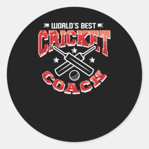 Der weltbeste Cricket-Coach Runder Aufkleber