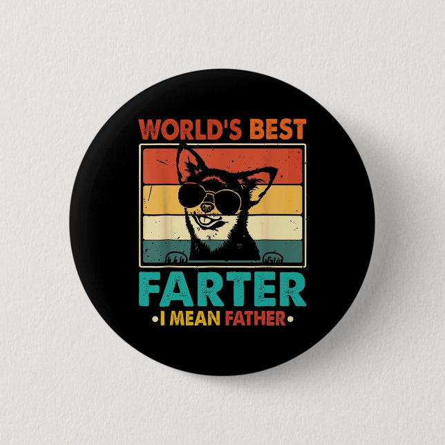 Der weltbeste Farter-I-Gemeine Vatertag Button (Vorderseite)