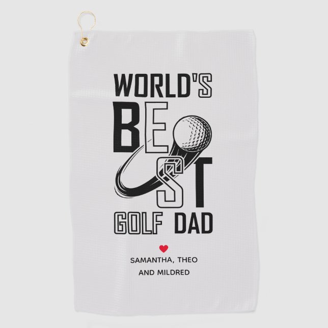 Der weltbeste Golf Vater - Funny & Thoughtful Gift Golfhandtuch (Vorderseite)