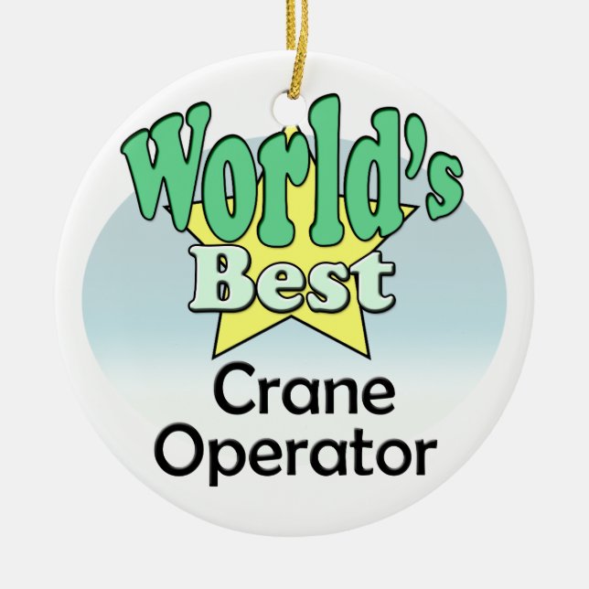 Der weltbeste Kranbetreiber Keramik Ornament (Vorne)