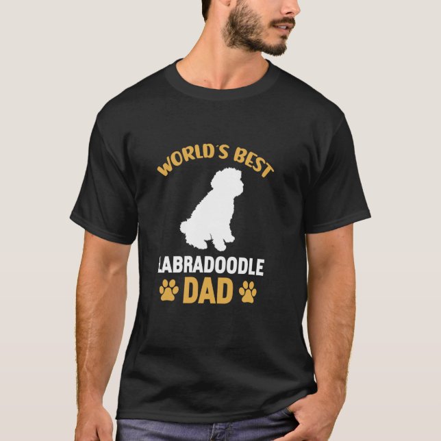 Der weltbeste Labradoodle-Vater Funny Labradoodle  T-Shirt (Vorderseite)